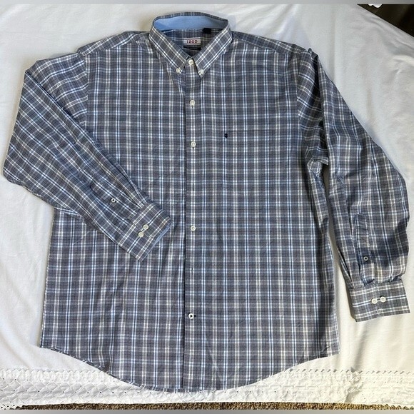 IZOD Button Down Casual plaid shirts for men - Picture 7 of 13